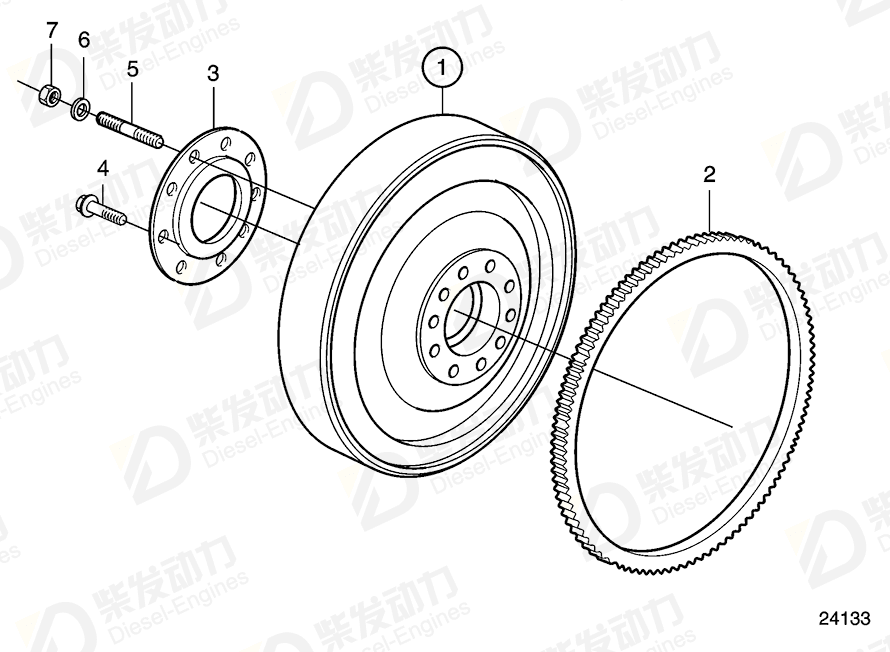 volvo penta Lock nut 20460192 Drawing volvo penta Lock nut 20460192 Drawing